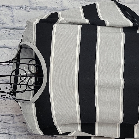 STEEL AND CONCRETE Black and White Striped‎ Shirt XL - Picture 2 of 5